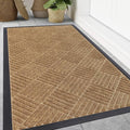 Smiry Front Door Mat Outside Entrance, Heavy Duty Outdoor Indoor Natural Rubber by Smiry