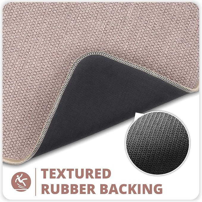 Toilet Rugs U Shaped Bathroom Rug, Machine Washable Non Slip Quick Dry Super - Image 4