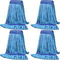 Lallisa 4 Pcs Commercial Mop Head Replacement Tube Microfiber Industrial Looped by Lallisa