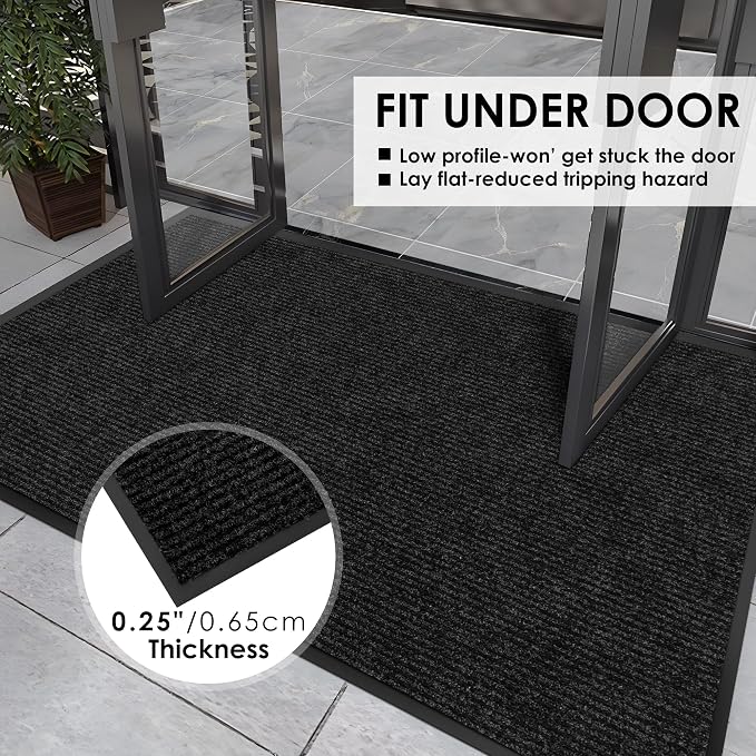 2′ x 35′ Front Door Mat Indoor Outdoor Entrance, Commercial Floor Mat Heavy - Image 4