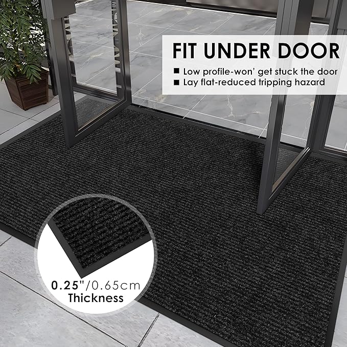 4′ x 39′ Front Door Mat Indoor Outdoor Entrance, Commercial Floor Mat Heavy - Image 4
