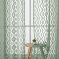 Aiyufeng Sheer Green Curtains 84 Inches Long 2 Panels, Modern Airy Light by Aiyufeng