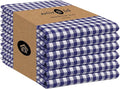 Native Fab 6 Pack Gingham Mini Check Kitchen Hand Towels Set 16"x26" by NativeFab