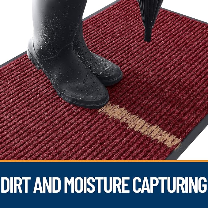 OLANLY Front Door Mat Indoor Outdoor Entrance, Waterproof Heavy Duty Doormat - Image 5