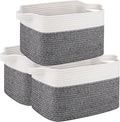 OIAHOMY 3 Pack Storage Basket for Organizing, toy organizers, Stylish Room Decor by MasterofSpaceOptimization