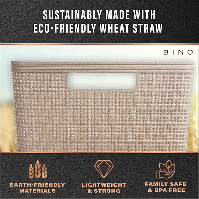 BINO | Woven Plastic Basket | Small, Space - Image 8