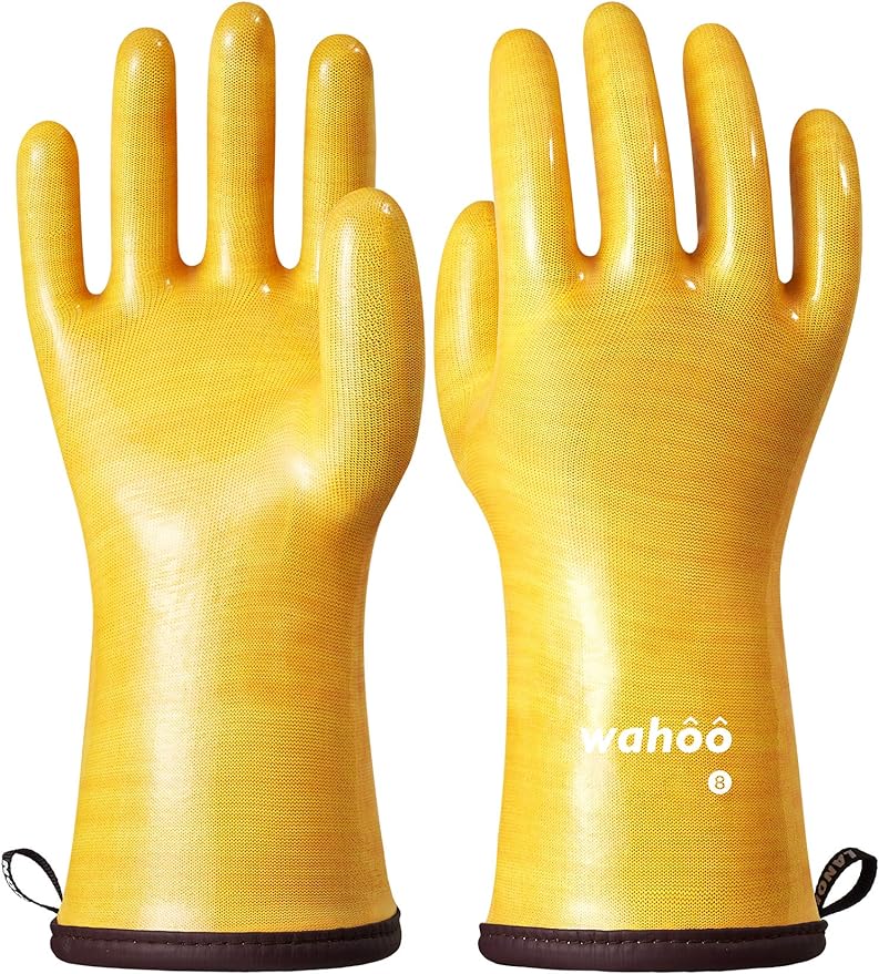 LANON Protection wahoo Liquid Silicone Smoker Oven Gloves, Food-Contact Grade by LANONProtection