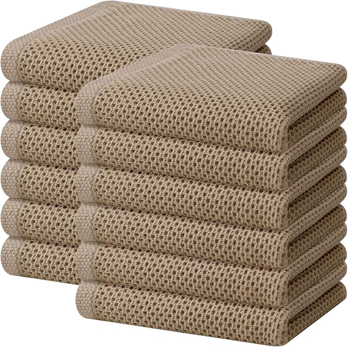 Homaxy 100% Cotton Waffle Weave Kitchen Dish Towels, Ultra Soft Absorbent Quick by Homaxy