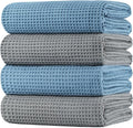 POLYTE Microfiber Oversize Quick Dry Lint Free Bath Towel, 60 x 30 in, 4 Pack by Polyte