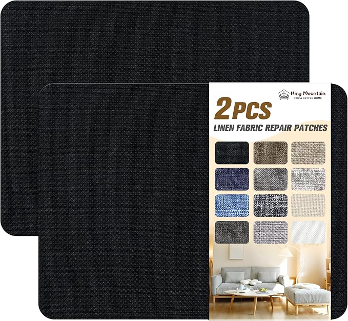 Coarse Linen Repair Patches, Self-Adhesive Linen Fabric Patches, 8X11 inch 2 PCS by ForABetterHomeLife
