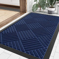 Smiry Front Door Mat Outside Entrance, Heavy Duty Outdoor Indoor Natural Rubber by Smiry