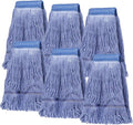 Pack of 6 Heavy Duty Commercial Looped End Cotton Mop, String Cotton Mop Refill by Hakfhsd
