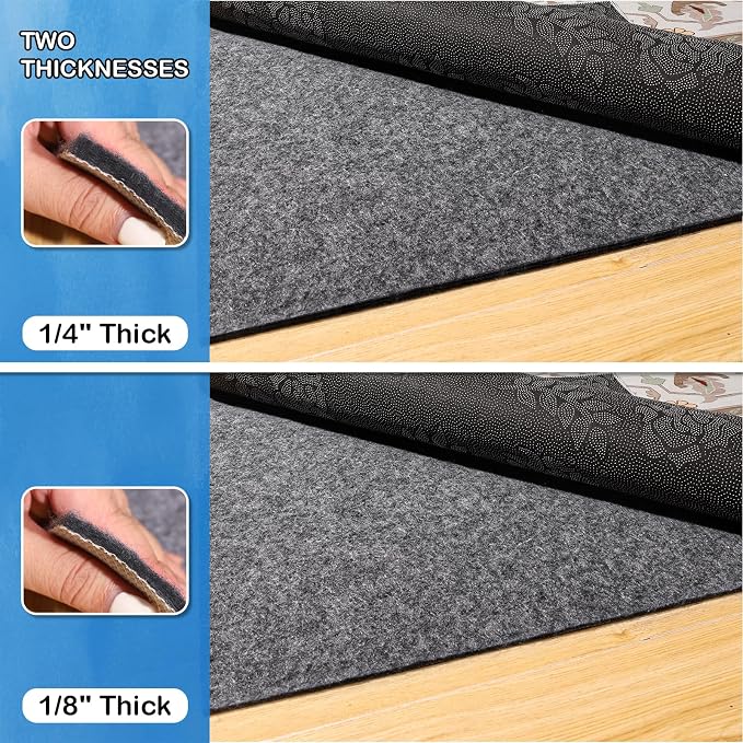 Non-Slip Rug Pads 5 x 7 ft, 100% Waterproof Extra Large Area Rugs Non Skid Rug - Image 3