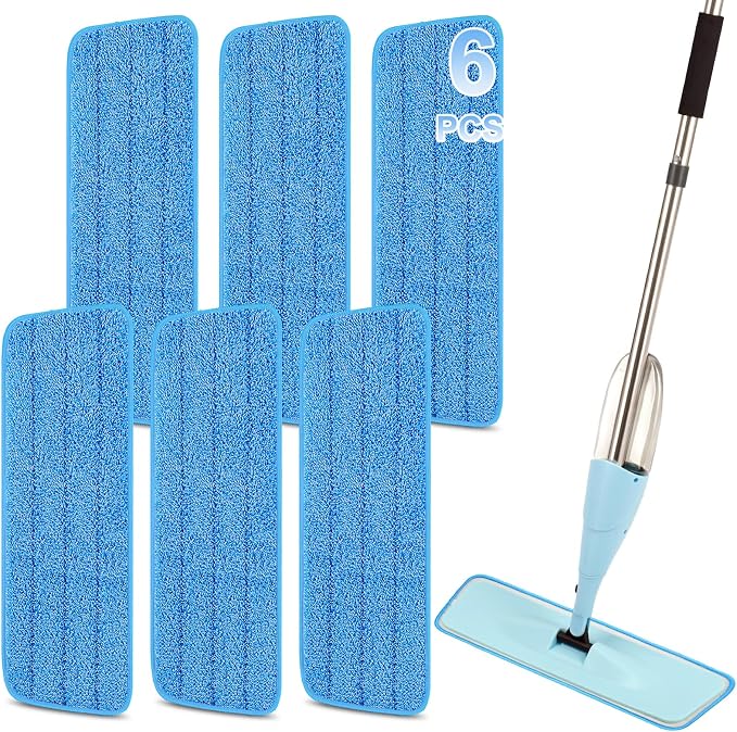 16.5 Inch Reusable Mop Pads Microfiber Spray Mop Replacement Heads by ZIYUNBIXI