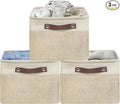 SIMPLE HOUSEWARE Large Fabric Storage Bin, 3 Pack by SimpleHouseware