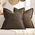 ZWJD Pillow Covers 24x24 Set of 2 Soft Polyester Textured Pillow Covers by ZWJD