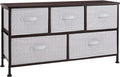 Amazon Basics Extra Wide Fabric 5-Drawer Storage Organizer Unit by AmazonBasics