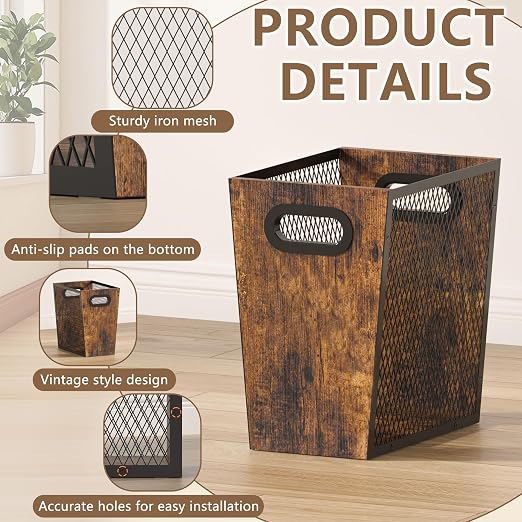 Piskyet Rustic Office Trash Can - Image 6
