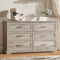 6 Drawer Dresser for Bedroom, Rustic Farmhouse Dresser by Thacuok