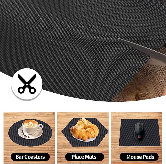 HooTown Shelf Liner Kitchen Cabinet Drawer Mats 23.6 Inch Wide x 78.7 inches - Image 3