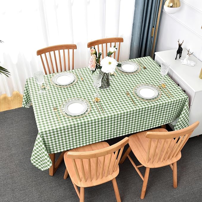 Waterproof Plaid Tablecloth Fabric - Image 4