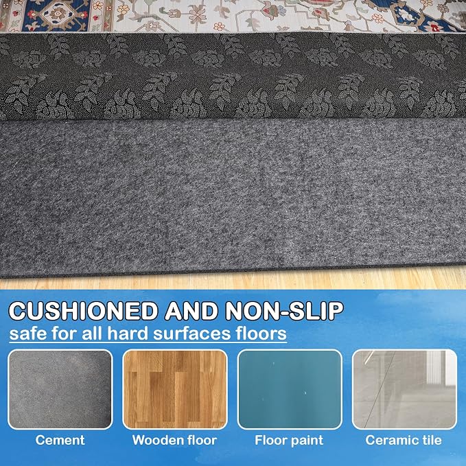 Non-Slip Rug Pads 1/4” Thick, 2x20Ft Waterproof Rugs Non Skid Rug Pad - Image 7