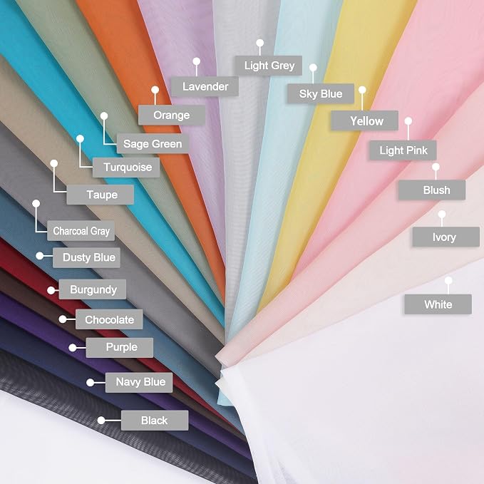 Chyhomenyc Sheer Curtains Tiers 42W x 24L Inches, Light Filtering Small Curtains - Image 5
