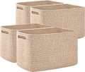OIAHOMY 4 Pack Storage Baskets for Organizing, Cube Storage Bins for Shelves by MasterofSpaceOptimization