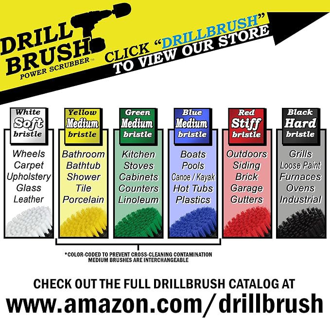 Drill Brush Attachments for Cleaning Carpet, Boats - Image 7