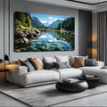 GUGIKA Landscape Wall Art for Living Room, Mountain and Lake Wall-Decor for by GUGIKA