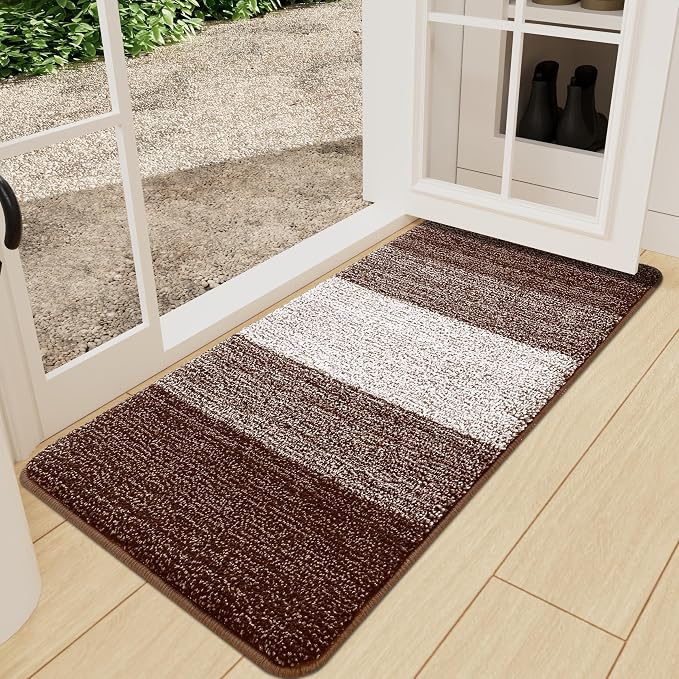 Kitinjoy Indoor Outdoor Door Mat, 47x24 Non-Slip Absorbent Dirt Trapper by Kitinjoy