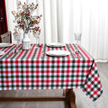 Waterproof Christmas Plaid Tablecloth Fabric by Essifunia