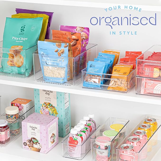 Plastic Food Storage 8 Pack Clear Container Bin - Image 7