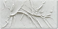 NANKAI Hand-Painted Thick Texture White Minimalist Oil Painting 30x60 Inch by NANKAIOilPaintingArt