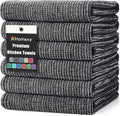 Homaxy Premium Kitchen Towels, Large Cotton Kitchen Hand Towels, Flat and Terry by Homaxy