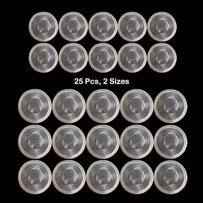 25PCS Bathroom Mesh Sink Drain Strainer, 2.75" & 2.125'' Stainless Steel Slop - Image 6