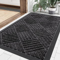 Smiry Front Door Mat Outside Entrance, Heavy Duty Outdoor Indoor Natural Rubber by Smiry