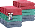 Homaxy Premium Kitchen Towels, Large Cotton Kitchen Hand Towels, Flat and Terry by Homaxy