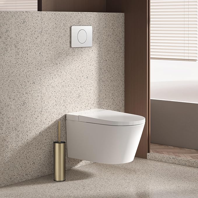 BGL Brushed Gold Toilet Brush and Holder, Stainless Steel Toilet Brushes - Image 8