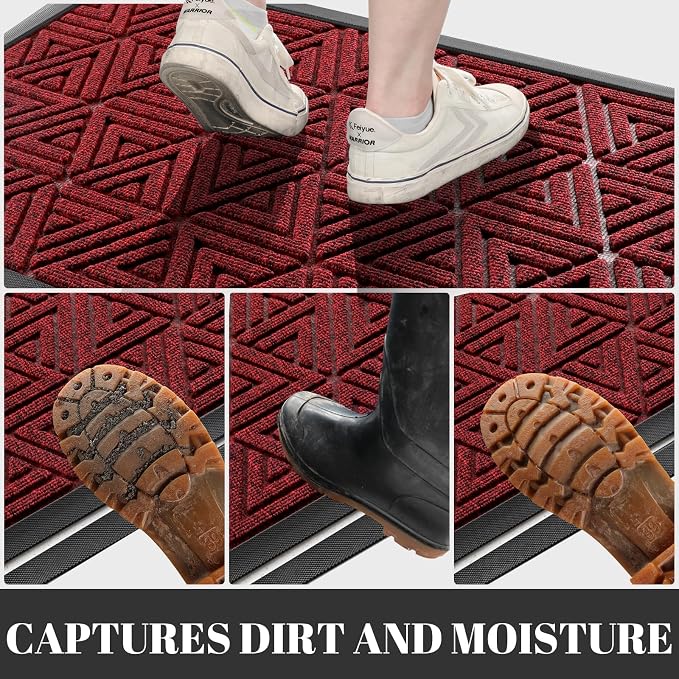 Yimobra Large Door Mat 47x24, All-Weather Waterproof Non-Slip Welcome Matt - Image 6