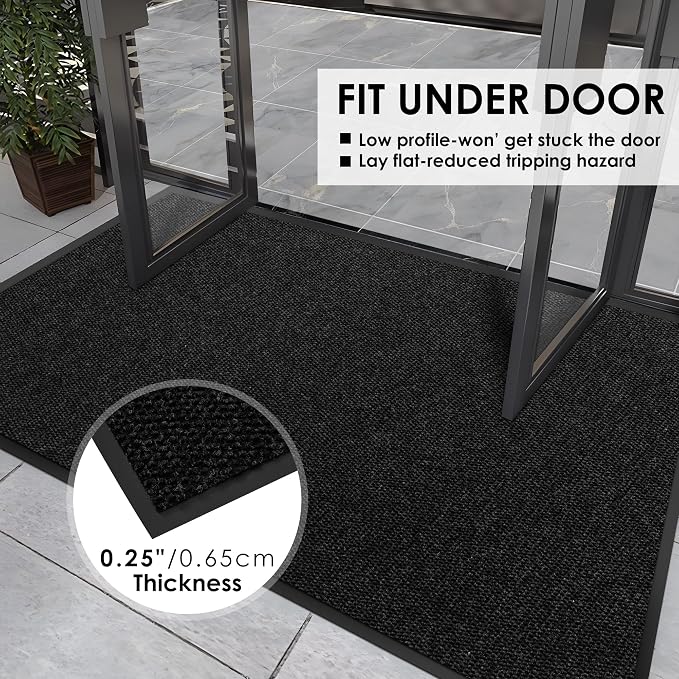 3′ x 21′ Front Door Mat Indoor Outdoor Entrance, Commercial Floor Mat Heavy - Image 4