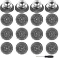 4 Pcs Steel Wool Scrubber with Handle Heavy Duty Metal Pot Scrubber Brush 16 by Unknown