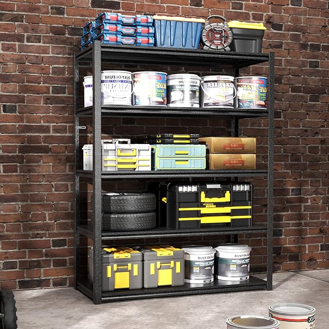 78" H Garage Shelving, Metal Storage Shelves, 3000LBS Heavy Duty Shelving by Unknown