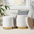 Royal Windsor Boucle Round Ottoman by RoyalWindsor