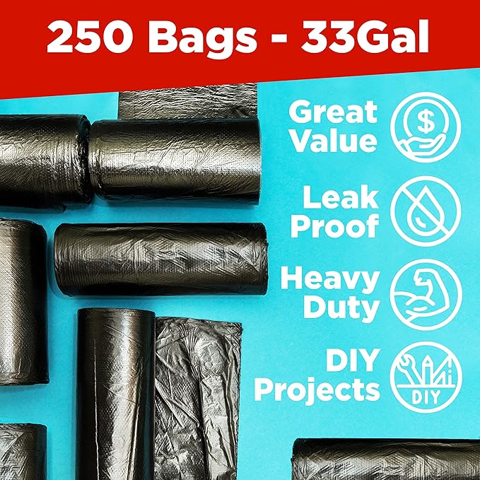 ToughBag 30-33 Gallon Trash Bags Heavy Duty, 32 x 38" Black Garbage Bags – 30+ - Image 3