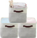 SIMPLE HOUSEWARE Large Fabric Storage Bin, 3 Pack by SimpleHouseware
