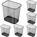 Nuanchu 6 Pcs Mesh Square Trash Cans 4 Gallons Wire Wastebasket by Nuanchu