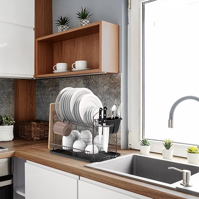 SIMPLE HOUSEWARE 2-Tier Dish Rack - Image 5