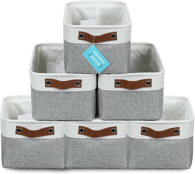 OrganiHaus Small Fabric Storage Bins by OrganiHaus