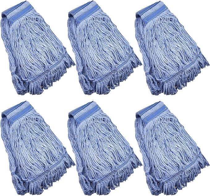 Mop Head Replacement Commercial Heavy Duty String Blue Wet Mop Heads by Klesti